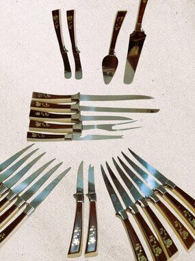 Vintage 60's Lifetime Cutlery-Sheffield Eng. Stainles Steel Blade Set-23 pcs.